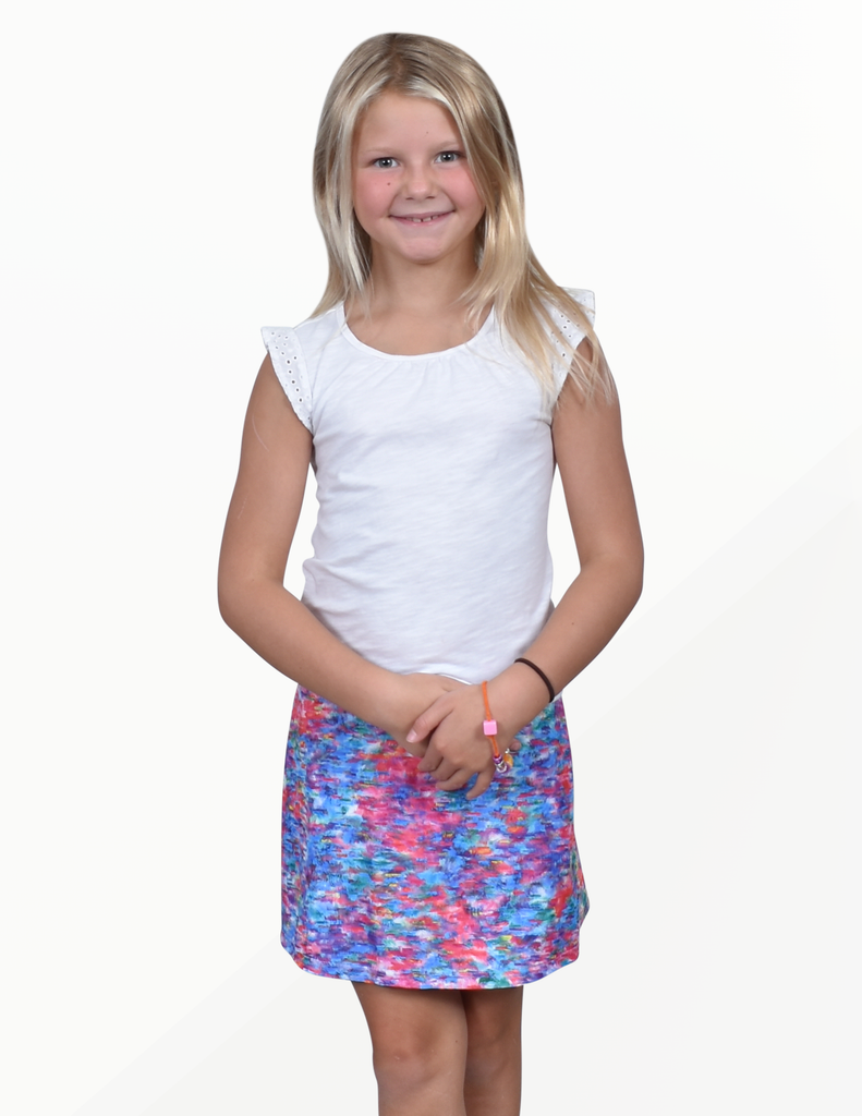 Girls Court Skort- Paint Box